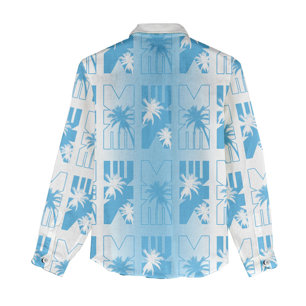 Bula Fiji Women Casual Shirt White Makare Masi Tapa Pattern LT05 - Polynesian Pride