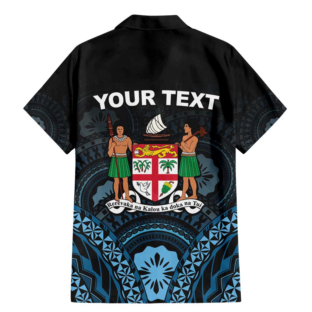 Personalised Happy Fiji Day 1970 Family Matching Mermaid Dress and Hawaiian Shirt Flag Grunge Style