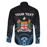 Personalised Happy Fiji Day 1970 Family Matching Tank Maxi Dress and Hawaiian Shirt Flag Grunge Style