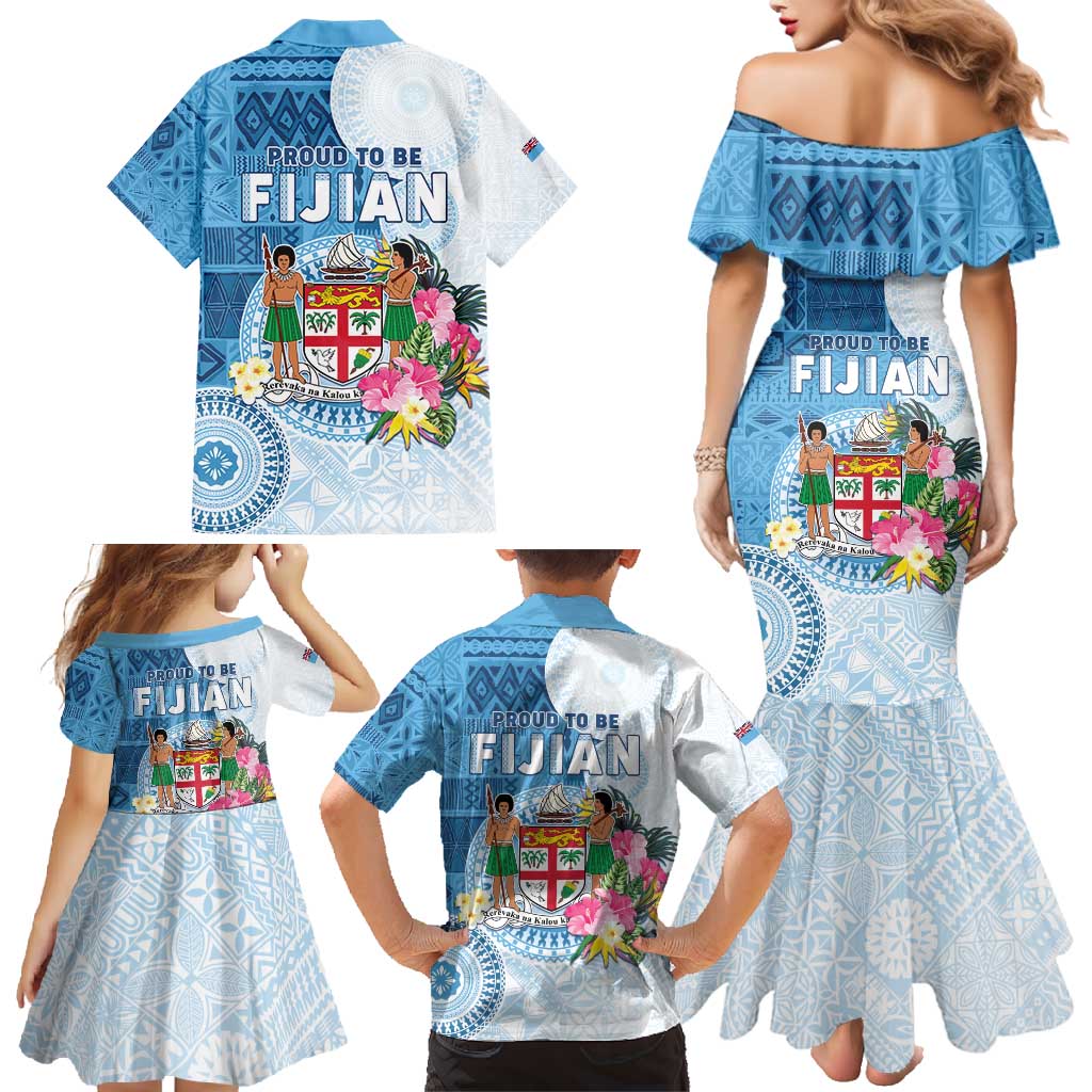 Fiji Day Family Matching Mermaid Dress and Hawaiian Shirt Proud To Be Fijian