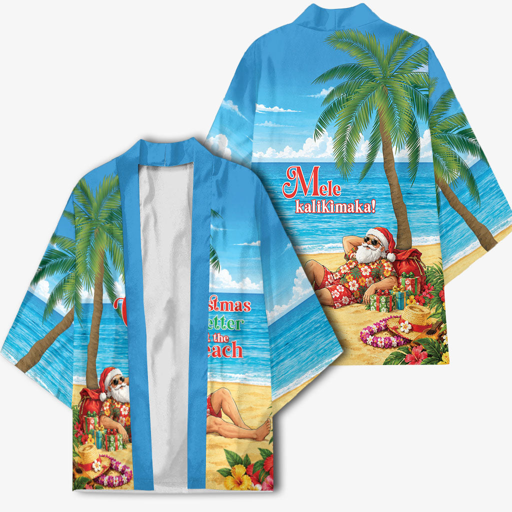 Hawaii Jolly Christmas Kimono Xmas Is Better At The Beach LT05 - Polynesian Pride