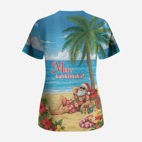Hawaii Jolly Christmas Scrub Top Xmas Is Better At The Beach LT05 - Polynesian Pride
