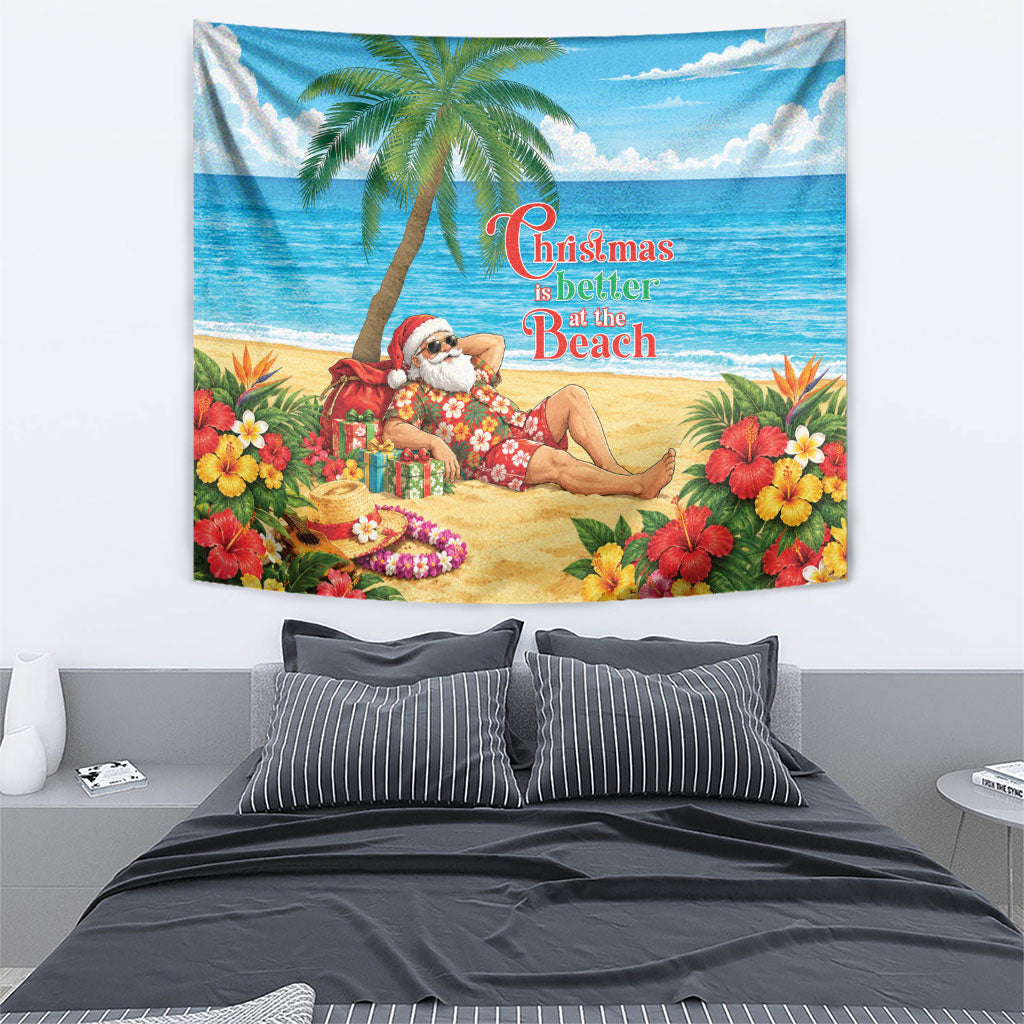 Hawaii Jolly Christmas Tapestry Xmas Is Better At The Beach LT05 - Polynesian Pride