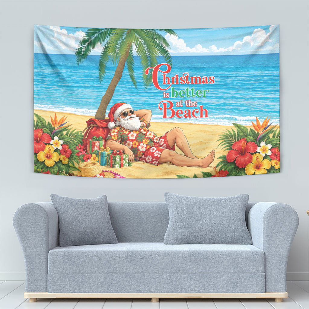 Hawaii Jolly Christmas Tapestry Xmas Is Better At The Beach LT05 - Polynesian Pride