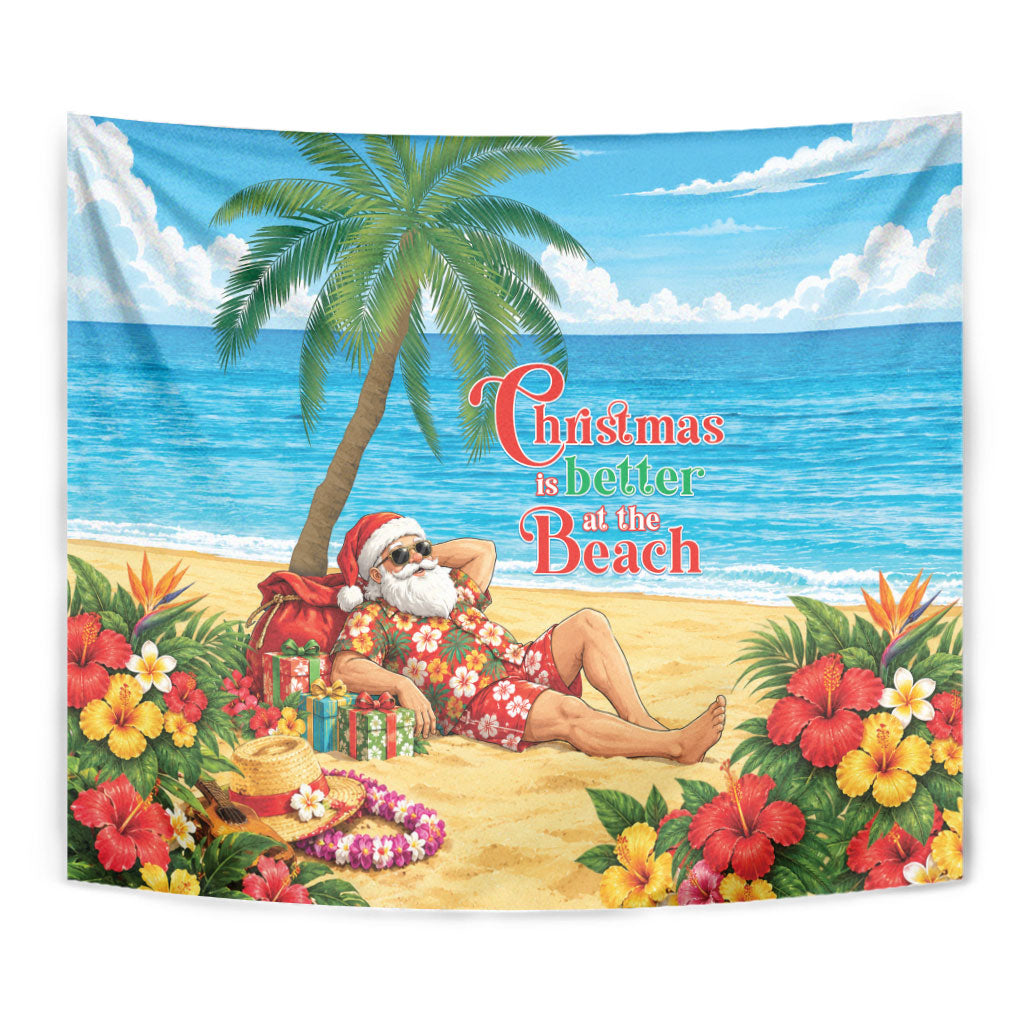 Hawaii Jolly Christmas Tapestry Xmas Is Better At The Beach LT05 - Polynesian Pride