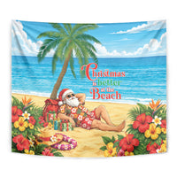 Hawaii Jolly Christmas Tapestry Xmas Is Better At The Beach LT05 - Polynesian Pride