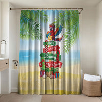 Hawaii Christmas Bathroom Set Have A Very Beachy Christmas LT05 Shower Curtain Only Multicolor - Polynesian Pride