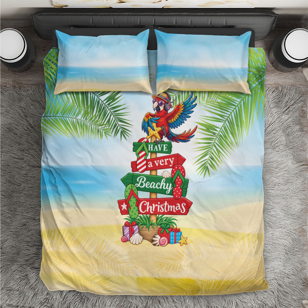 Hawaii Christmas Bedding Set Have A Very Beachy Christmas LT05 Multicolor - Polynesian Pride
