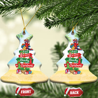 Hawaii Christmas Ceramic Ornament Have A Very Beachy Christmas LT05 Christmas Tree Multicolor - Polynesian Pride