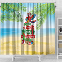 Hawaii Christmas Shower Curtain Have A Very Beachy Christmas LT05 - Polynesian Pride