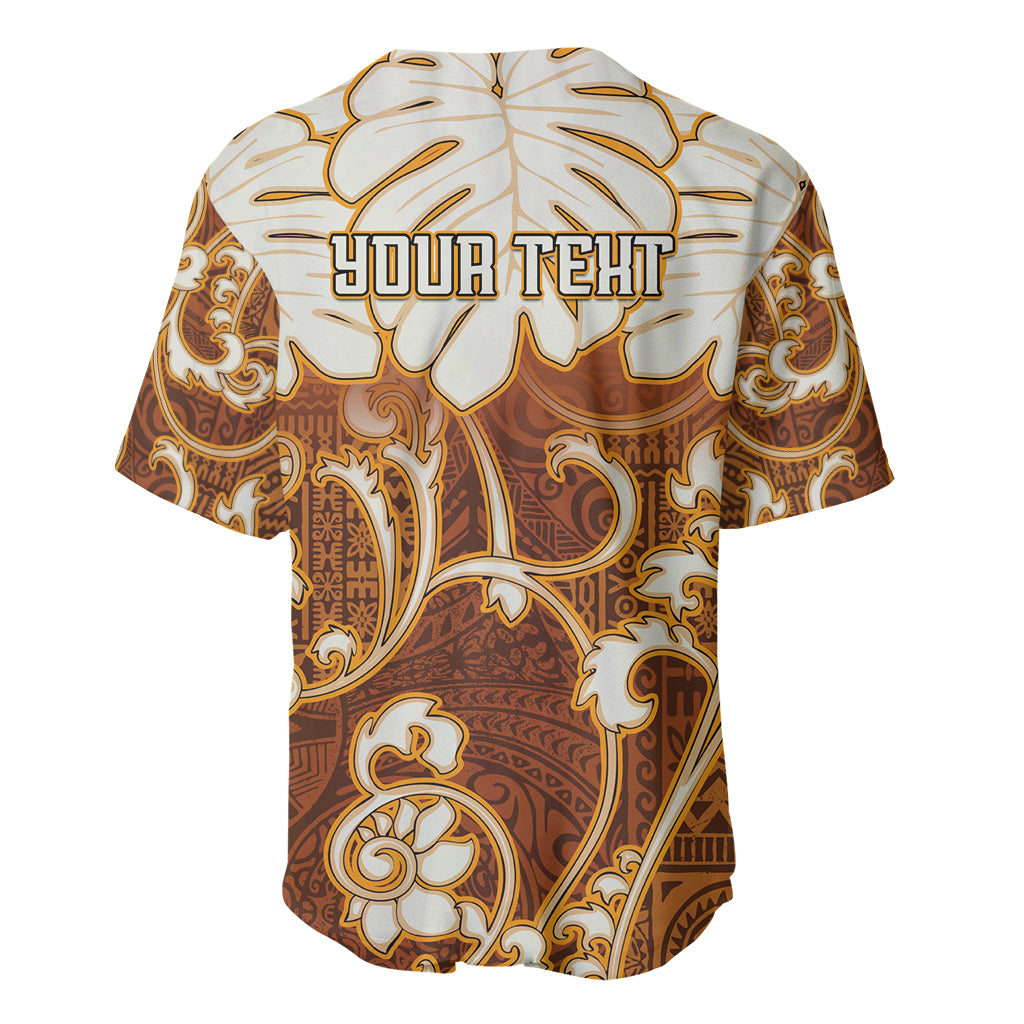 Personalized Fiji Spring Break Baseball Jersey Fijian Tapa Pattern Brown LT05 - Polynesian Pride