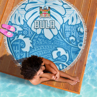 Fiji Spring Break Beach Blanket Fijian Tapa Pattern Blue LT05 - Wonder Print Shop