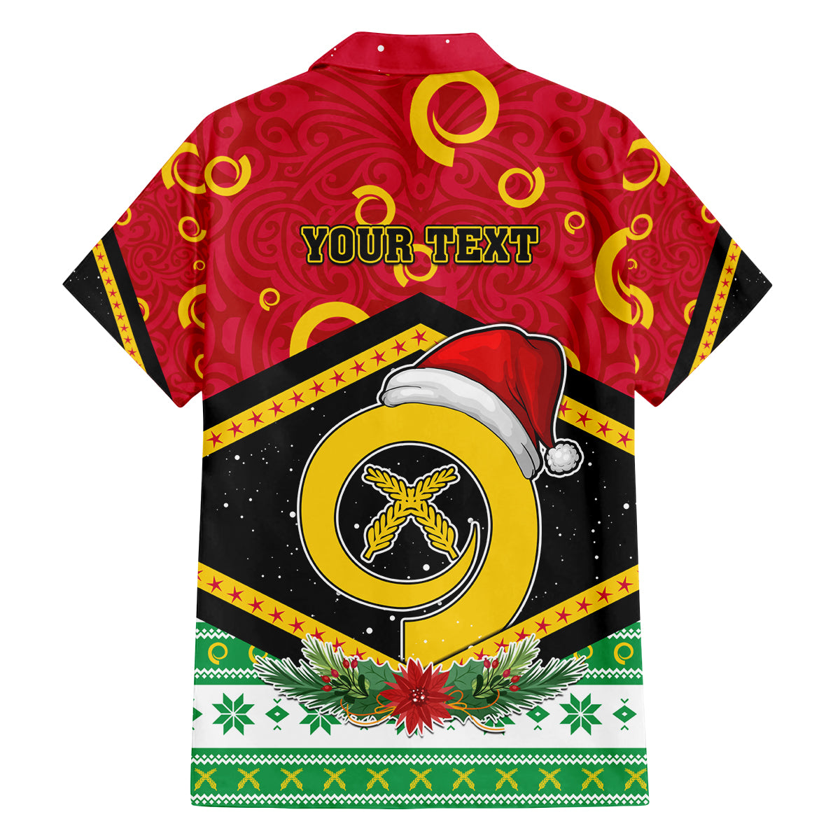 Personalized Vanuatu Christmas Family Matching Puletasi Dress and Hawaiian Shirt Santa God Yumi LT05 - Polynesian Pride