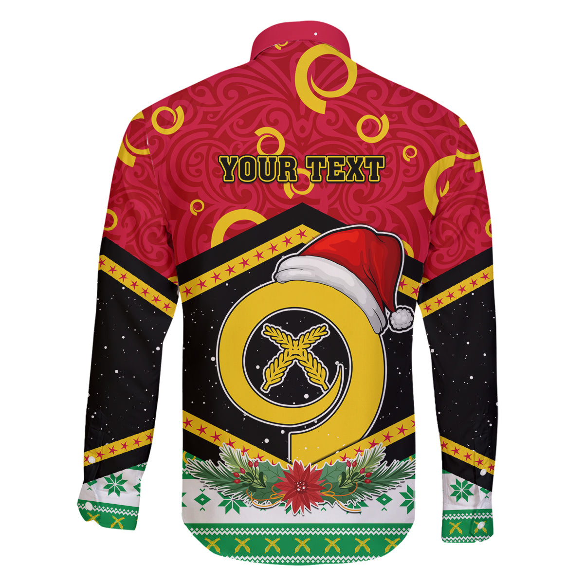 Personalized Vanuatu Christmas Family Matching Puletasi Dress and Hawaiian Shirt Santa God Yumi LT05 - Polynesian Pride