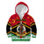 Personalized Vanuatu Christmas Kid Hoodie Santa God Yumi LT05 Zip Hoodie Red - Polynesian Pride