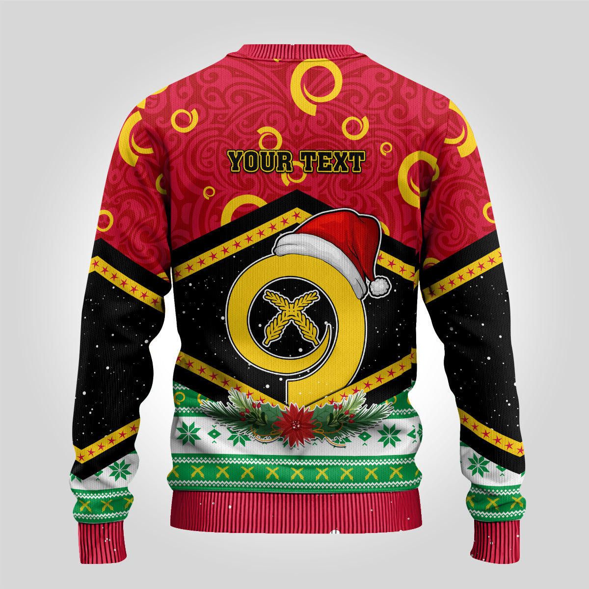 Personalised Vanuatu Christmas Ugly Christmas Sweater Santa God Yumi LT05 - Polynesian Pride