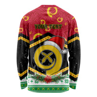 Personalized Vanuatu Christmas Long Sleeve Shirt Santa God Yumi LT05 - Polynesian Pride