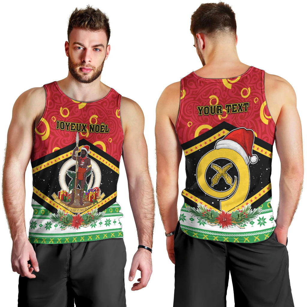Personalized Vanuatu Christmas Men Tank Top Santa God Yumi LT05 - Polynesian Pride