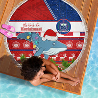 Samoa Christmas Beach Blanket Santas Whale Manuia Le Kerisimasi LT05 - Wonder Print Shop