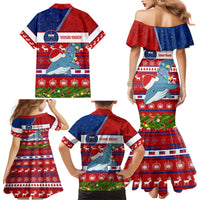 Personalized Samoa Christmas Family Matching Mermaid Dress and Hawaiian Shirt Santas Whale Manuia Le Kerisimasi LT05 - Polynesian Pride