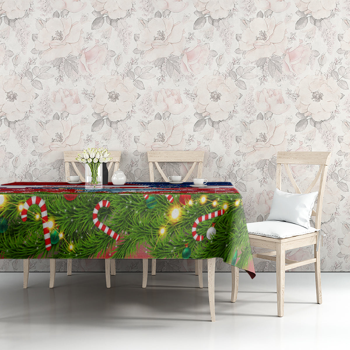 Samoa Christmas Tablecloth Santas Whale Manuia Le Kerisimasi LT05 - Polynesian Pride