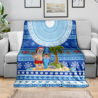 Fiji Christmas Blanket Santa Claus Surf Marau Na Kerisimasi LT05 - Polynesian Pride