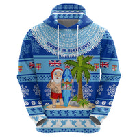 Personalized Fiji Christmas Hoodie Santa Claus Surf Marau Na Kerisimasi LT05 - Polynesian Pride