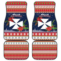 Wallis and Futuna Christmas Car Mats Poinsettia Joyeux Noel