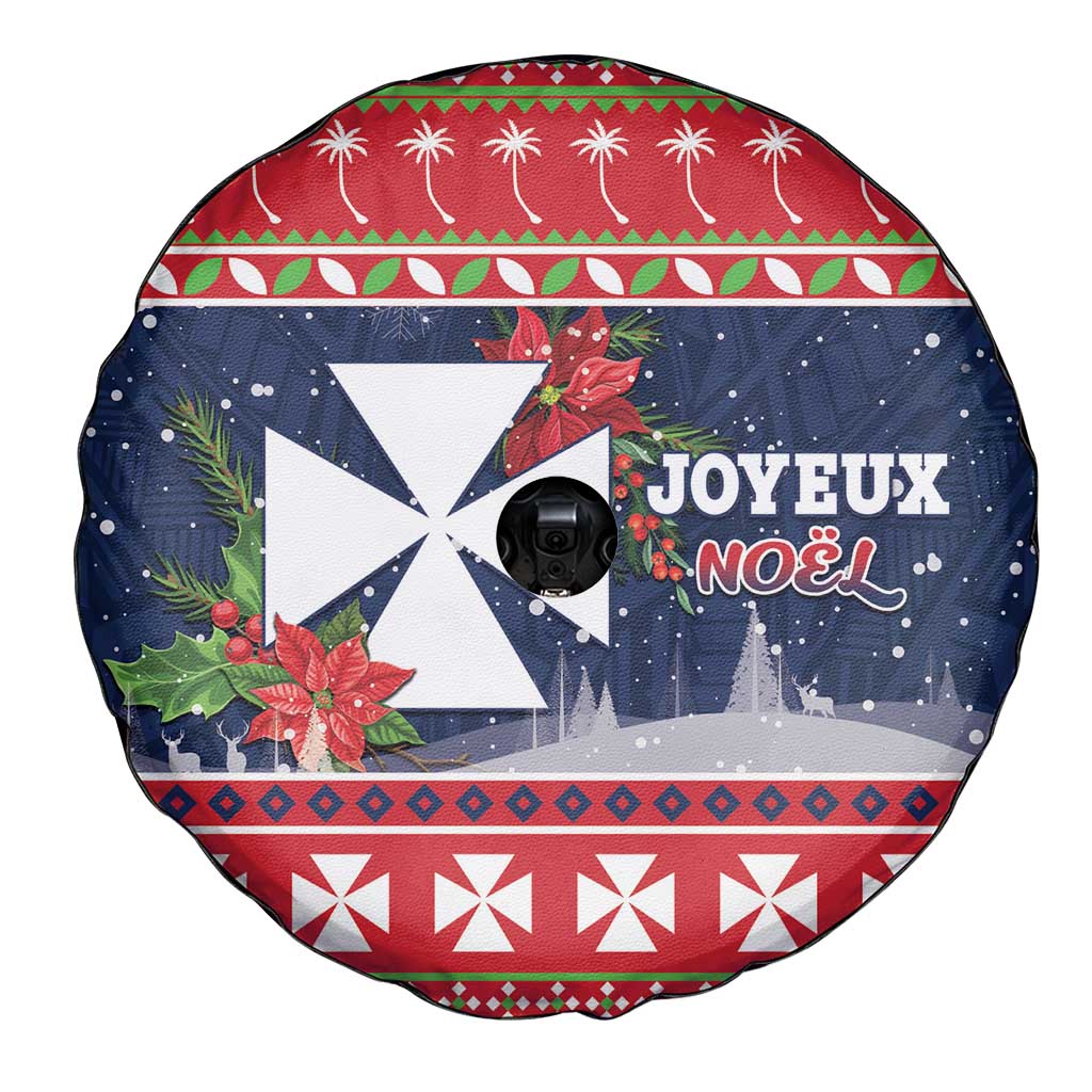 Wallis and Futuna Christmas Spare Tire Cover Poinsettia Joyeux Noel