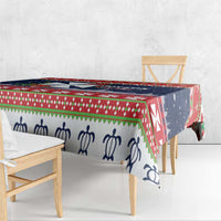 Wallis and Futuna Christmas Tablecloth Poinsettia Joyeux Noel
