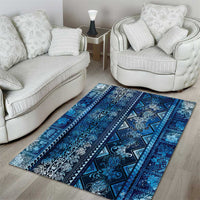 Hawaii Makahiki Turtle Area Rug Galaxy Tapa Pattern - Polynesian Pride
