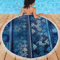 Hawaii Makahiki Turtle Beach Blanket Galaxy Tapa Pattern - Polynesian Pride