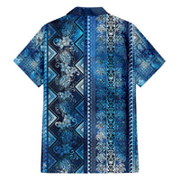Hawaii Makahiki Turtle Family Matching Off Shoulder Short Dress and Hawaiian Shirt Galaxy Tapa Pattern - Polynesian Pride