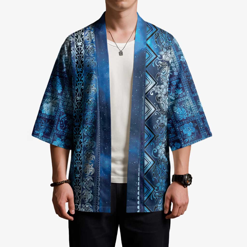 Hawaii Makahiki Turtle Kimono Galaxy Tapa Pattern - Polynesian Pride