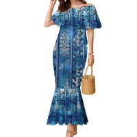 Hawaii Makahiki Turtle Mermaid Dress Galaxy Tapa Pattern - Polynesian Pride
