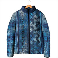 Hawaii Makahiki Turtle Padded Jacket Galaxy Tapa Pattern - Polynesian Pride