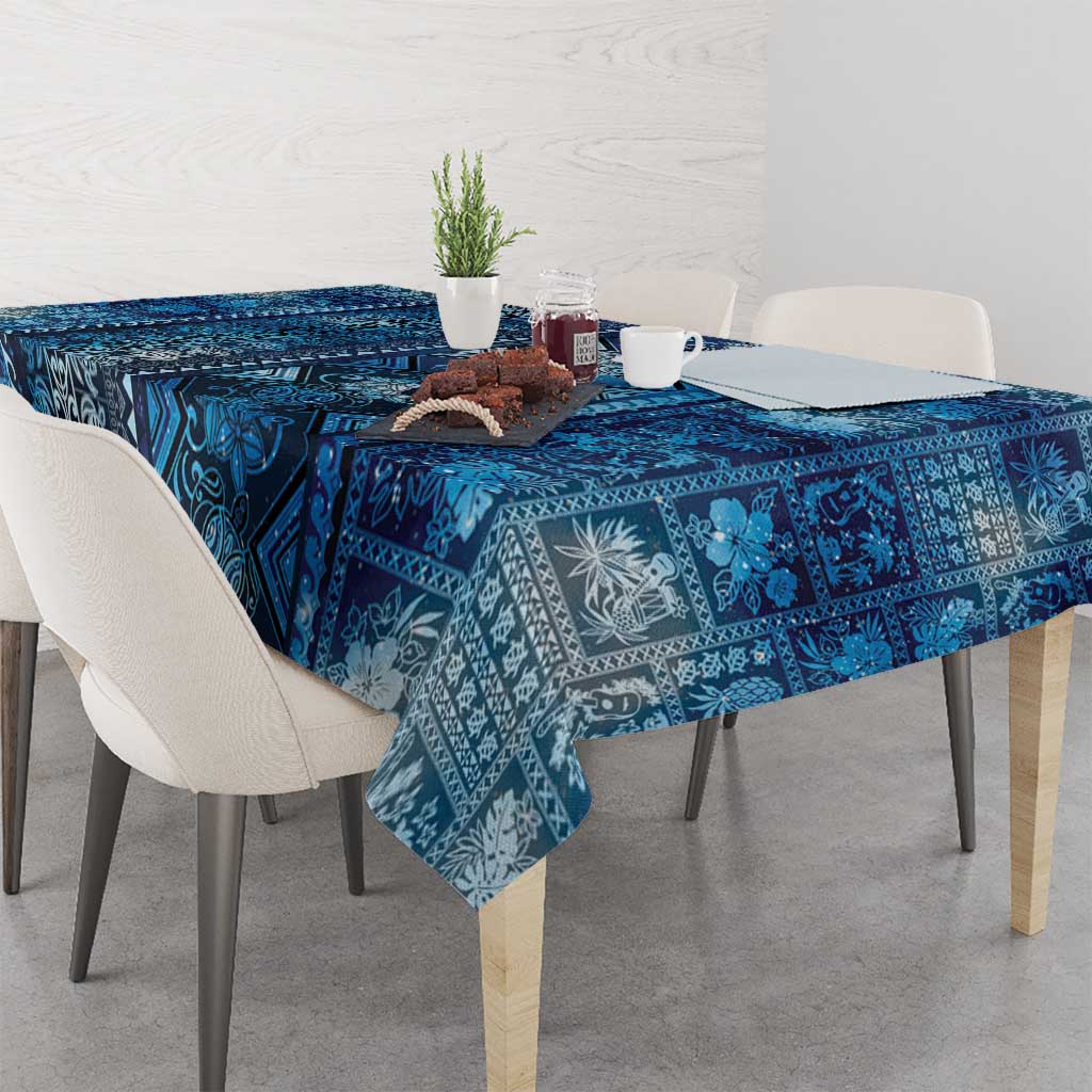 Hawaii Makahiki Turtle Tablecloth Galaxy Tapa Pattern - Polynesian Pride