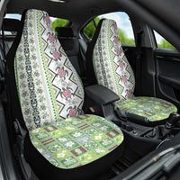Hawaii Makahiki Turtle Car Seat Cover Green Tapa Pattern - Polynesian Pride