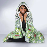 Hawaii Makahiki Turtle Hooded Blanket Green Tapa Pattern - Polynesian Pride