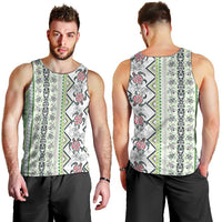 Hawaii Makahiki Turtle Men Tank Top Green Tapa Pattern - Polynesian Pride