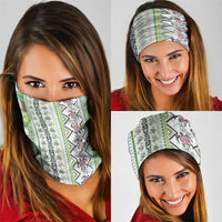 Hawaii Makahiki Turtle Neck Gaiter Green Tapa Pattern - Polynesian Pride