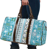 Hawaii Makahiki Turtle Travel Bag Blue Tapa Pattern - Polynesian Pride