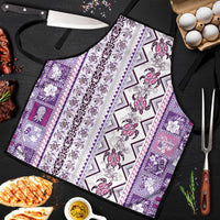 Hawaii Makahiki Turtle Apron Violet Tapa Pattern - Polynesian Pride