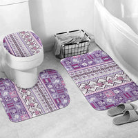 Hawaii Makahiki Turtle Bathroom Set Violet Tapa Pattern - Polynesian Pride