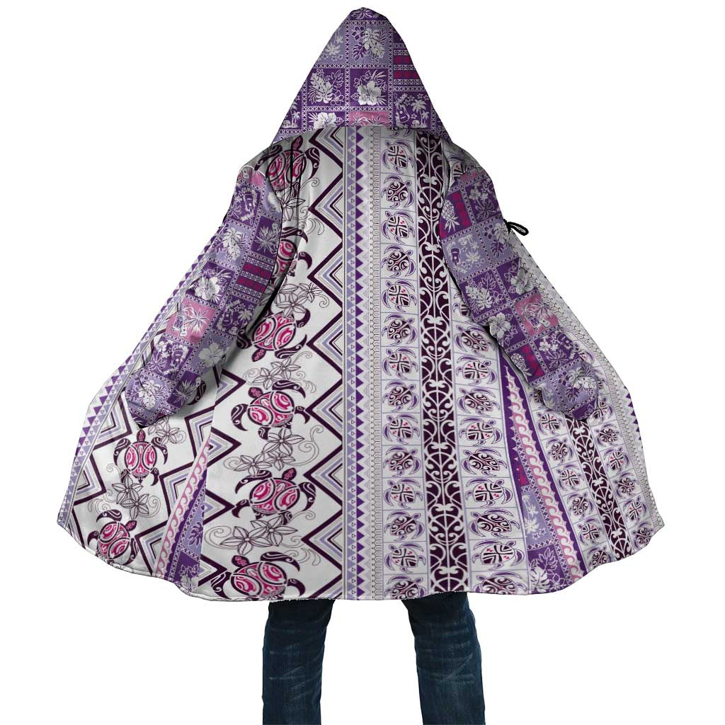 Hawaii Makahiki Turtle Cloak Violet Tapa Pattern - Polynesian Pride