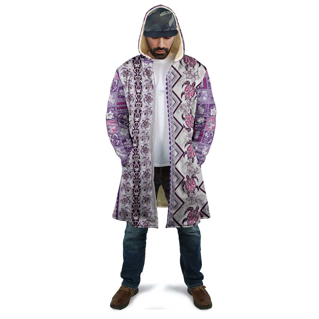 Hawaii Makahiki Turtle Cloak Violet Tapa Pattern - Polynesian Pride