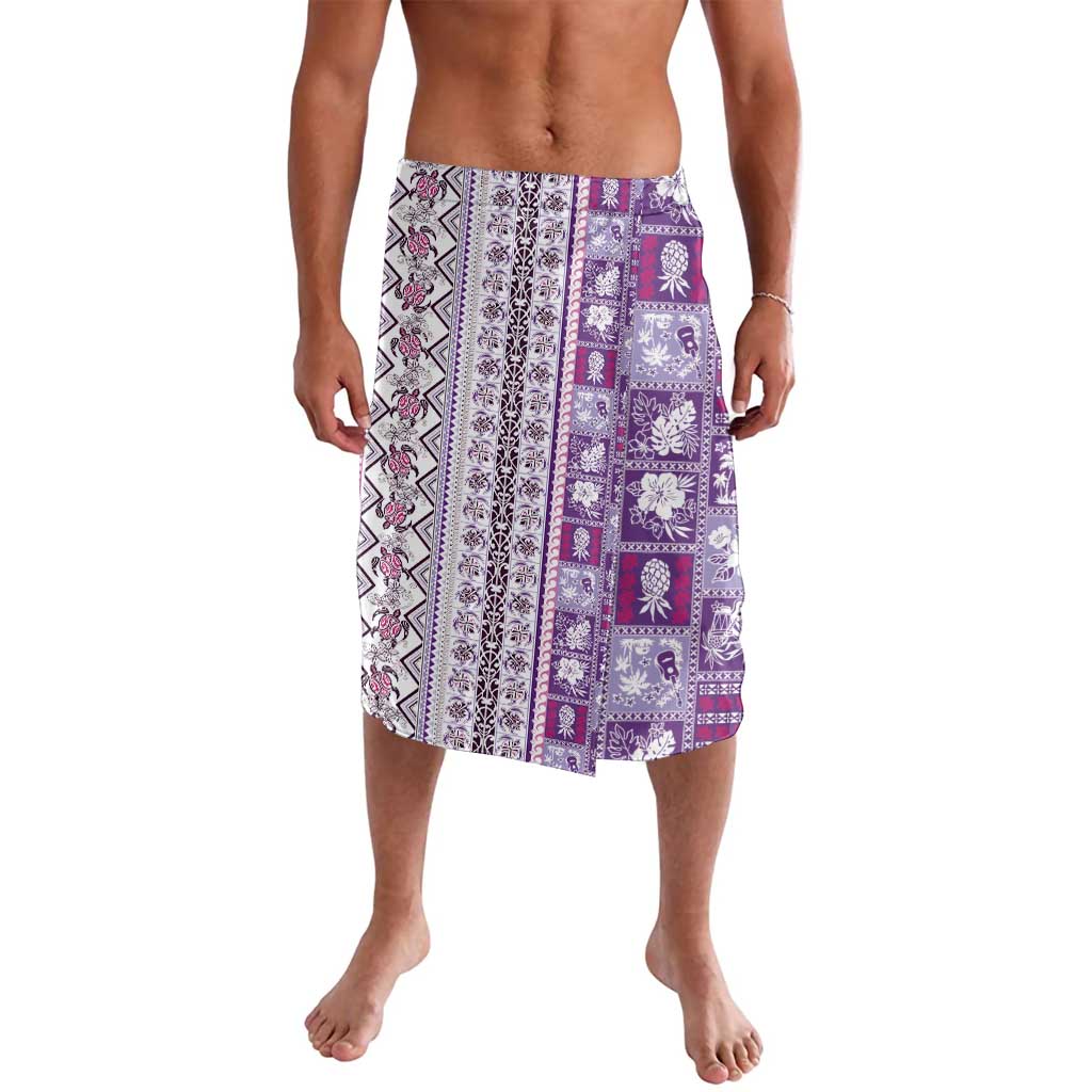 Hawaii Makahiki Turtle Lavalava Violet Tapa Pattern - Polynesian Pride