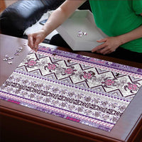 Hawaii Makahiki Turtle Puzzle Violet Tapa Pattern - Polynesian Pride