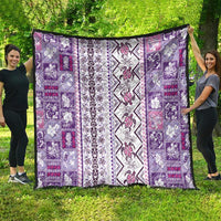 Hawaii Makahiki Turtle Quilt Violet Tapa Pattern - Polynesian Pride