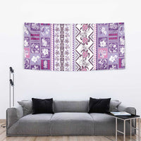 Hawaii Makahiki Turtle Tapestry Violet Tapa Pattern - Polynesian Pride